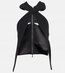 Топ с вырезом на шее Cross Leaf Maticevski, черный