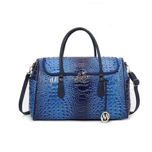 Коллекция Mkf Женская дорожная сумка Rina из веганской кожи с тиснением под крокодила от Mia K MKF Collection, цвет Navy Blue