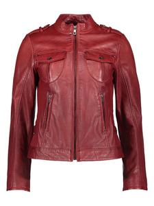 Bugatti Кожаная куртка красного цвета