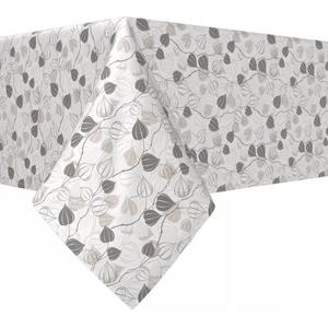 Квадратная скатерть, 100% полиэстер, 70x70 дюймов, абстрактные листья с контуром.