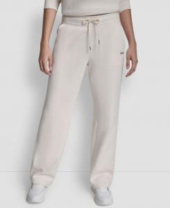 Женские брюки с металлизированным ворсом и открытыми штанинами, надеваемые через голову DKNY, Eggnog