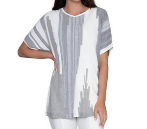 Свитер Instant Chic в средне-сером/мягком белом цвете Stella Carakasi