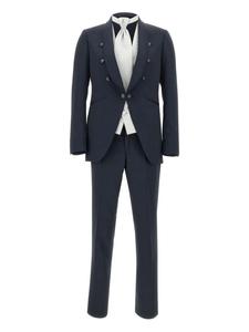 Костюм-тройка с шалевыми лацканами от Карло Пиньятелли Carlo Pignatelli, синий