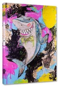 Картина на холсте Hustling Sharks Money Shark, синий