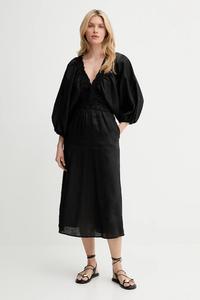 Льняное платье Answear.Lab, черный