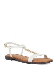 Сандалии на плоской подошве Dune London Lollipops белого цвета