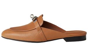 Тапочки женские Hermès Oz, коричневый