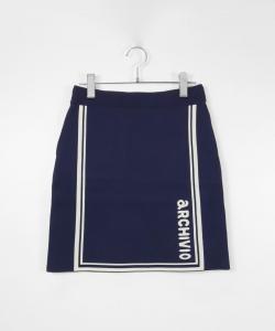 Вязаная юбка квадратного кроя Archivio, цвет Navy (060)