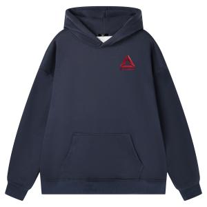 Толстовки Unisex с капюшоном, средней плотности Reebok, темно-синий[heavyweight thickened and fleece-lined]