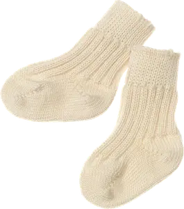 Носки из натуральной натуральной шерсти белого цвета размер. 15/16 1ч ALANA