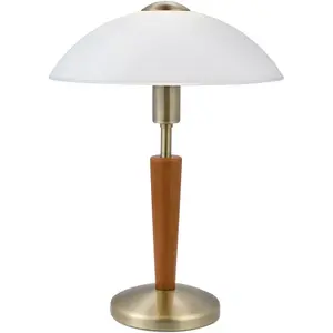 Настольная лампа SOLO 1 E14 Eglo, латунный/коричневый