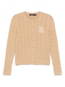 Кардиган с вышитым логотипом Lauren Ralph Lauren, нейтральный