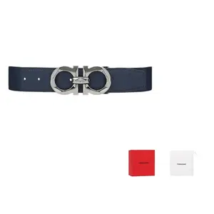 Кожаный ремень мужской шириной 3,5 см Ferragamo