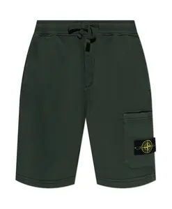 Шорты с логотипом Stone Island, зеленый