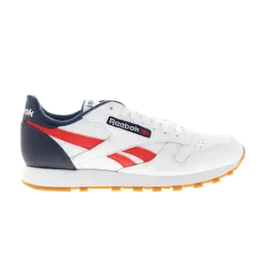 Кроссовки Reebok Classic Leather MU 'White Navy Radiant Red', белый