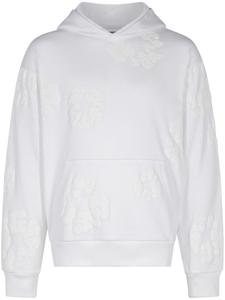 Denim Tears хлопковая толстовка с капюшоном и принтом «Венок», белый