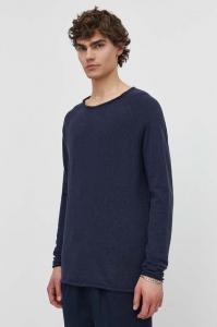 Хлопковая футболка с длинными рукавами ML COL ROND American Vintage, темно-синий