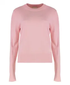 Свитер из мериносовой шерсти с круглым вырезом Calvin Klein, розовый