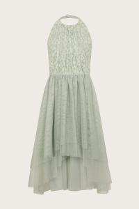 Выпускное платье Hayley с кружевом и бретельками через шею Monsoon, зеленый