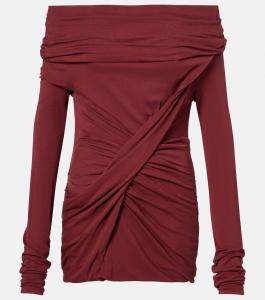 Облегающий топ из хлопкового джерси Entire Studios, Scarlet