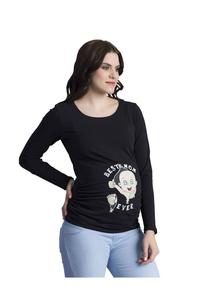 Рубашка для беременных с длинными рукавами и мотивом Best Mom Ever M.M.C., черный