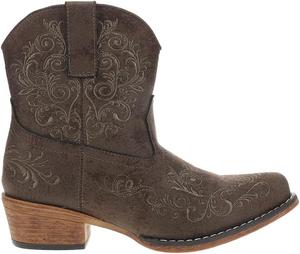 Женские ботинки ROPER Sashay с открытым носком, на молнии, повседневные, коричневые, низкий каблук 1-2