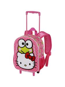 Hello Kitty Рюкзак Sanrio Funny-Small 3D на колесиках, розовый