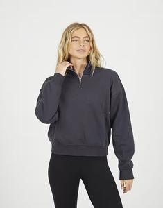 Толстовка с воротником-воронкой и застежкой на четвертную молнию Brave Soul, темно-серый