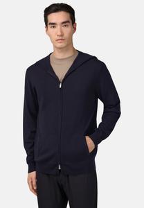 Толстовка Boggi Milano Zip-up sweatshirt, Navy Blue/Blue