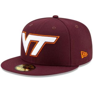Мужская облегающая шляпа New Era Maroon Virginia Tech Hokies Basic 59FIFTY Team