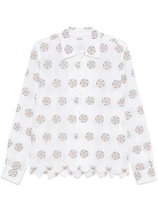 Рубашка BODE Floral Aperture, белый