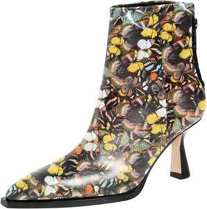 Женские ботильоны FSJ с заостренным носком и невысоким каблуком типа «kitten», из искусственной кожи, с молнией сзади, классические короткие ботинки, базовая офисная обувь, размеры 4-16 US, Butterfly Printing