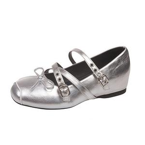 Luji Серебряные туфли Мэри Джейн, цвет Silver