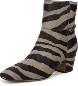 Женские ботильоны Franco Sarto Saydie, Grey Zebra Print Calf Hair