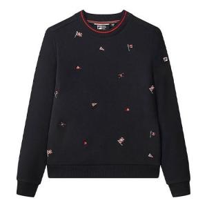 Свитер printing small pattern sports pullover hoodie blue Fila, синий