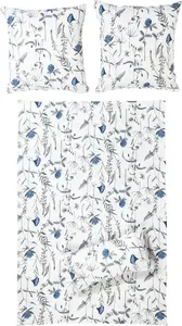 Постельное белье , сине-белое, 1 комплект 135x220 см + 1 комплект 80x80 см Erwin Müller