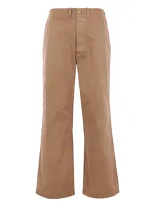 Брюки из хлопкового твила TAIGA TAKAHASHI, коричневый