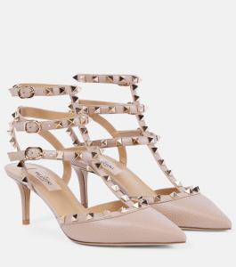 Кожаные туфли Rockstud Valentino Garavani, бежевый