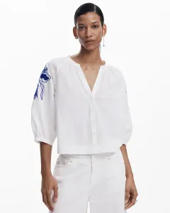 Женская мешковатая блузка Desigual, белый