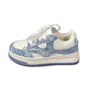 LIANGHUO Низкие женские скейтерские кеды синие, цвет Blue