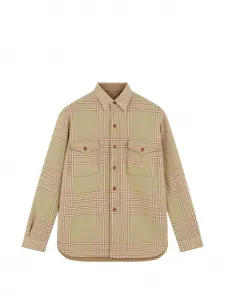 Клетчатая рубашка-овершот с накладными карманами Fortela, зеленый