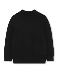 Детский свитер черного цвета с длинными рукавами Zadig & Voltaire