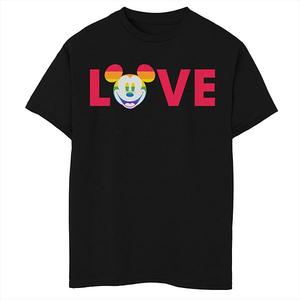 Футболка с принтом Mickey Mouse rainbow face love boys husky Disney