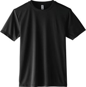 Футболка с коротким рукавом Glimmer 00350-AIT из трикотажа Interlock Dry плотностью 3,5 унции, с круглым вырезом, черный