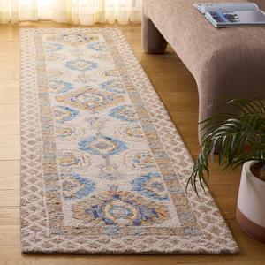 Ковер SAFAVIEH, 69 x 275 см, Aspen Collection, Ivory & Beige, ручной работы из шерсти, идеально для гостиной, коридора, прихожей, холла, спальни (APN551B)