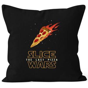 Чехол на подушку Slice Wars the Last Pizza Ретро пародия, наволочка, декоративная подушка из хлопка Moonworks, черный, унисейз