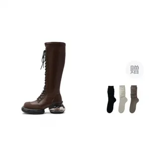 Сапоги Sugar Drop до колена женские Daphne Lab, коричневый