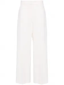 Брюки строгого кроя с завышенной талией MSGM, нейтральный