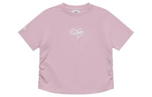 MLB Футболка Los Angeles Dodgers Heart SS25 женская heather gray pink