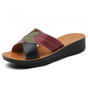 Шлепанцы женские, цвет пасты красный/зеленый/бобовый Reivantix